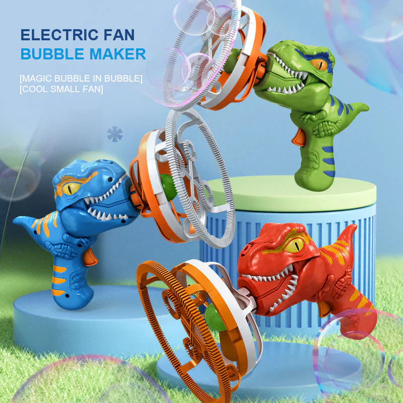 BubbleDino ®️ Máquina Eléctrica de Burbujas 🌈🦕