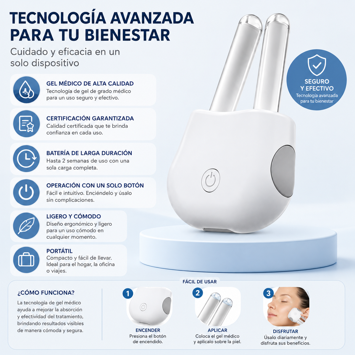 NasaLuz 🔴✨ · Dispositivo de Luz Roja para Nariz, Portátil y Recargable