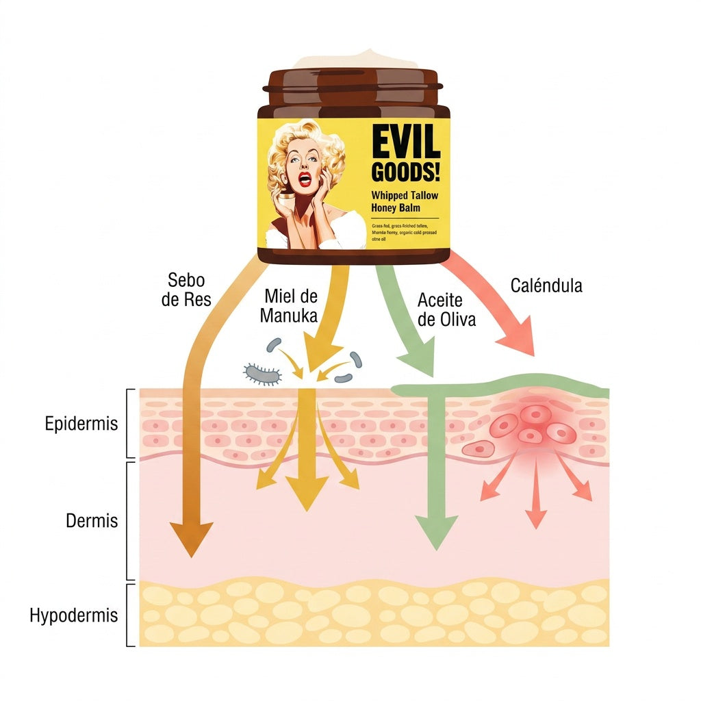Bálsamo Evil Goods 🐄✨(2x1) — Sebo de Res + Miel de Manuka Premium