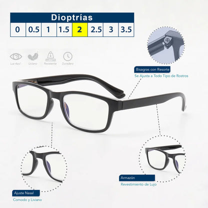 Lentes TR90 Auto-Ajustables 🔬👁️ - Olvídate del Cansancio Visual