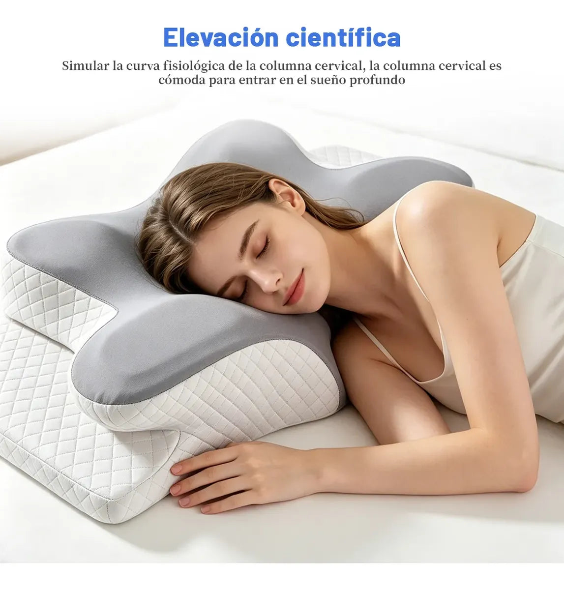 Almohada CervicalGel 360 ❄️ — Tecnología Fría + Soporte Ortopédico Toda la Noche + Par De Tapones De Silicona Para Dormir (Gratis)