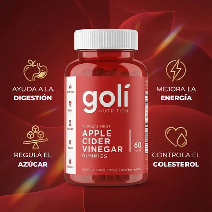 GOLI - Gomitas de Vinagre de Sidra de Manzana🍎 (60 gomas)