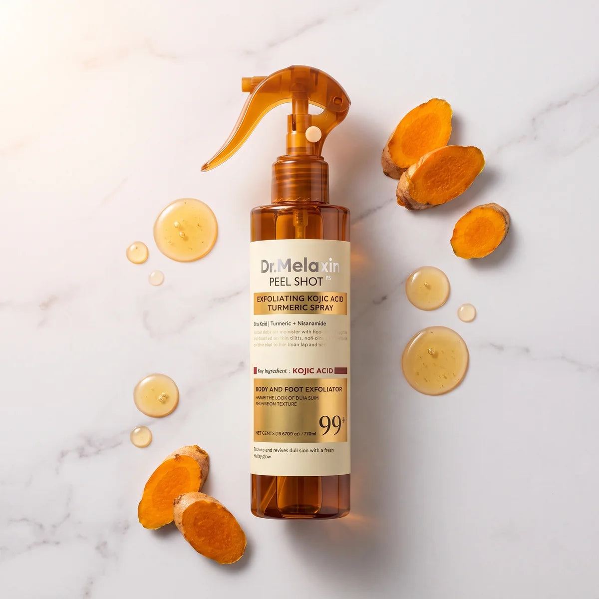 Dr. Melaxin Peel Shot - Spray exfoliante ácido kójico y cúrcuma