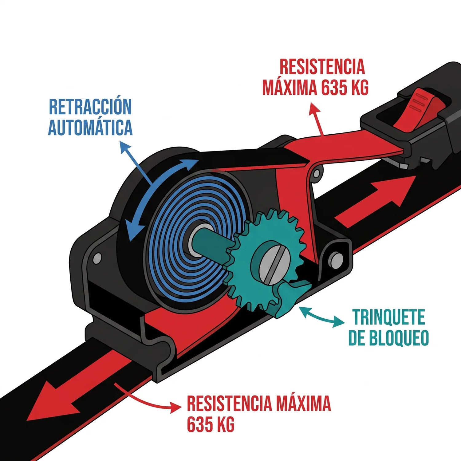 EslingaPro 635 - diagrama mecanismo trinquete