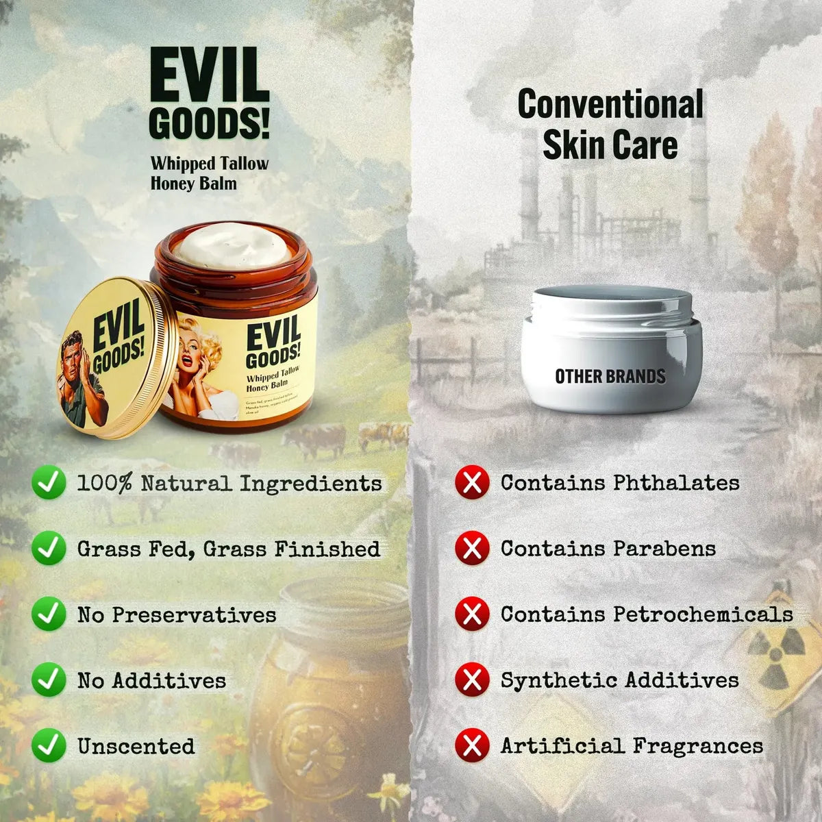 Bálsamo Evil Goods 🐄✨(2x1) — Sebo de Res + Miel de Manuka Premium