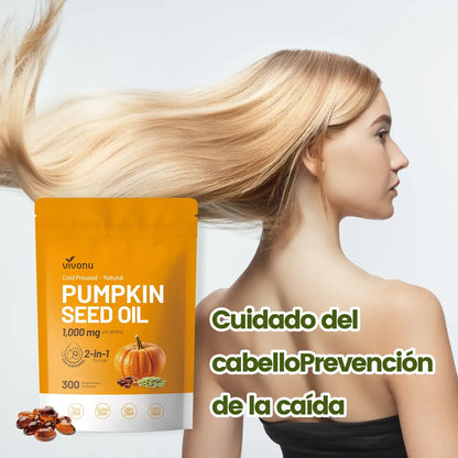 Vivonu Aceite De Semillas De Calabaza 🎃⚡ - 300 cápsulas
