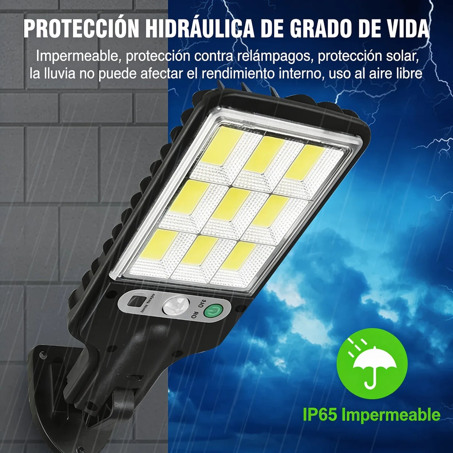 Lámpara Solar 2x1 - protección impermeable IP65