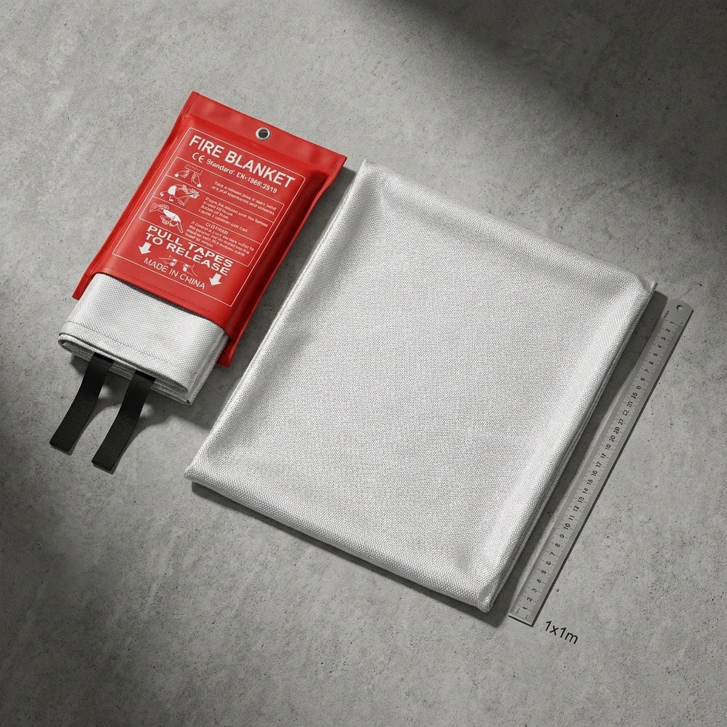 Manta Ignífuga 1x1m 🛡️⚠️ — Reutilizable Para Emergencias