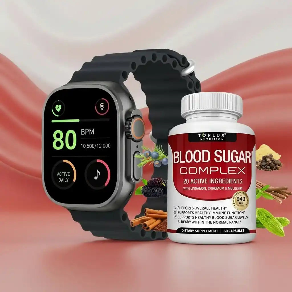 GlucoBalance 🏝️🍃 (Suplemento 60 capsulas) + Smarwatch de regalo ⌚