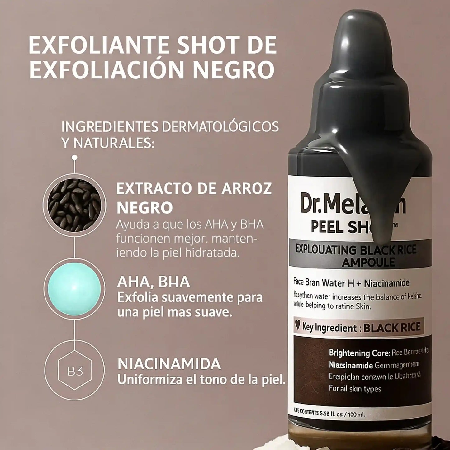Dr. Melaxin Peel Shot™💎🧴 - Exfoliante de Arroz (Kit 2 en 1)