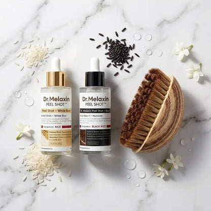 Kit Peel & Glow 🧴💧 — Ampolla de Arroz(2 en 1) + Cepillo Linfático Facial (Gratis)