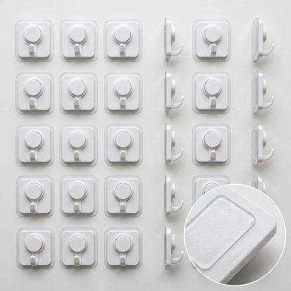 Pack Adhesivo Pro 🔒📦 — 30 Ganchos Impermeables para Baño, Cocina y Más