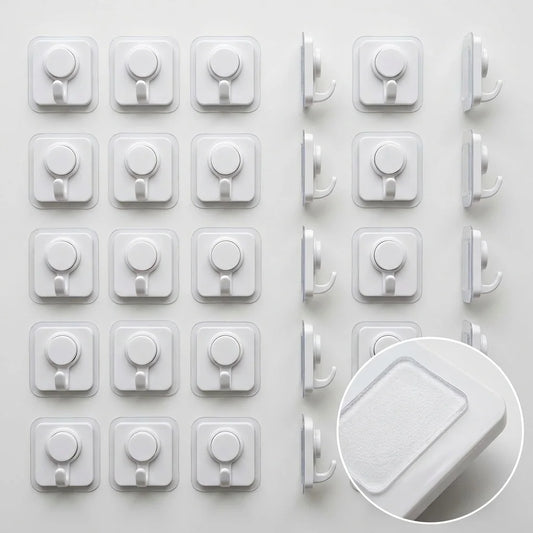 Pack Adhesivo Pro 🔒📦 — 30 Ganchos Impermeables para Baño, Cocina y Más
