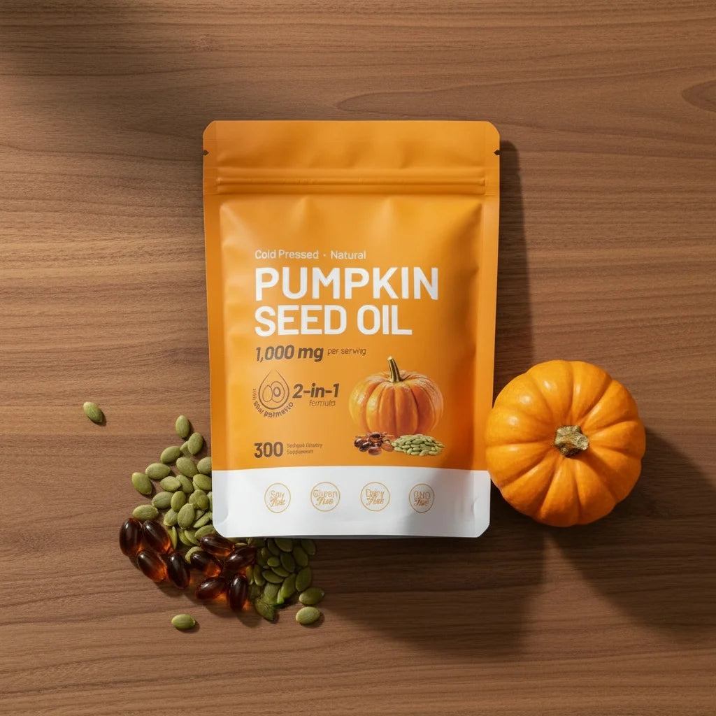 Vivonu Aceite de Semilla de Calabaza - fórmula 2-en-1, 300 cápsulas